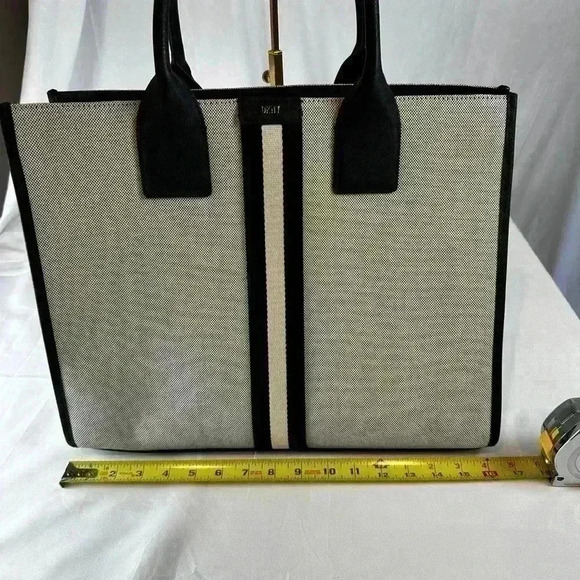 NWT - DKNY Gray with Black Trim Carlita Large Tote - Picture 9 of 12